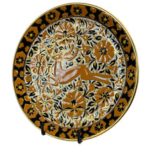 Load image into Gallery viewer, Vintage Midcentury Leaping Deer Round Wall Art Paradisi Rhodes Keramik
