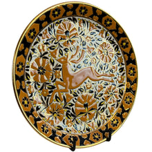 Load image into Gallery viewer, Vintage Midcentury Leaping Deer Round Wall Art Paradisi Rhodes Keramik