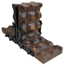 Load image into Gallery viewer, Vintage Handmade Chunky Wooden Bookends Gothic Retro Decor