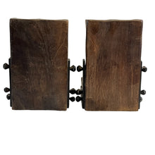 Load image into Gallery viewer, Vintage Handmade Chunky Wooden Bookends Gothic Retro Decor