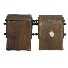 Load image into Gallery viewer, Vintage Handmade Chunky Wooden Bookends Gothic Retro Decor