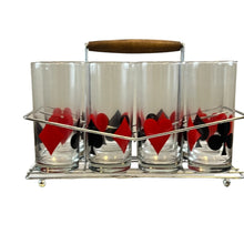 Load image into Gallery viewer, Vintage Playing Card Suit Highball Glasses 8 Pieces