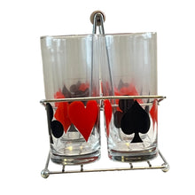 Load image into Gallery viewer, Vintage Playing Card Suit Highball Glasses 8 Pieces