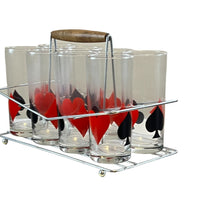 Load image into Gallery viewer, Vintage Playing Card Suit Highball Glasses 8 Pieces