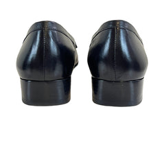 Load image into Gallery viewer, Salvatore Ferragamo Black Leather Gancini Logo Loafers Size 7 Narrow 4A