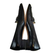 Load image into Gallery viewer, Salvatore Ferragamo Black Leather Gancini Logo Loafers Size 7 Narrow 4A