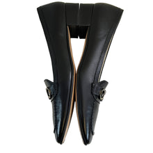 Load image into Gallery viewer, Salvatore Ferragamo Black Leather Gancini Logo Loafers Size 7 Narrow 4A