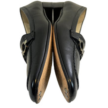 Load image into Gallery viewer, Salvatore Ferragamo Black Leather Gancini Logo Loafers Size 7 Narrow 4A