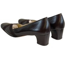 Load image into Gallery viewer, Salvatore Ferragamo Lais Brown Leather Low Heel Pump Size 7 4A Narrow