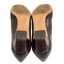 Load image into Gallery viewer, Salvatore Ferragamo Lais Brown Leather Low Heel Pump Size 7 4A Narrow