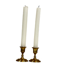 Load image into Gallery viewer, Vintage 1890s Pair of VICTORIAN Solid Brass Candle Holder