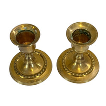 Load image into Gallery viewer, Vintage 1890s Pair of VICTORIAN Solid Brass Candle Holder