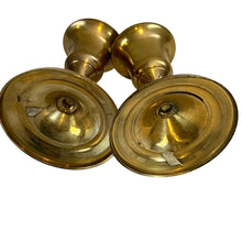 Load image into Gallery viewer, Vintage 1890s Pair of VICTORIAN Solid Brass Candle Holder