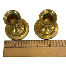 Load image into Gallery viewer, Vintage 1890s Pair of VICTORIAN Solid Brass Candle Holder