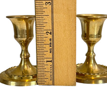Load image into Gallery viewer, Vintage 1890s Pair of VICTORIAN Solid Brass Candle Holder