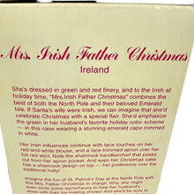 Load image into Gallery viewer, The International Santa Claus Collection Mrs Irish Father Christmas Figurine 1992 4.5"