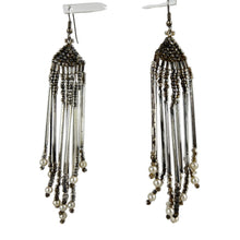 Load image into Gallery viewer, Vintage Native American Beaded Dangle Earrings 4.5"