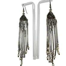 Load image into Gallery viewer, Vintage Native American Beaded Dangle Earrings 4.5"