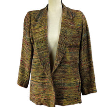 Load image into Gallery viewer, Vintage 80s Oversized Gold Metallic Blazer Size Small Chest 40"