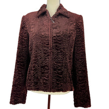 Load image into Gallery viewer, Vintage Brown Velvet Zip Blazer Jacket Size 12