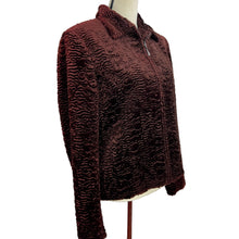 Load image into Gallery viewer, Vintage Brown Velvet Zip Blazer Jacket Size 12