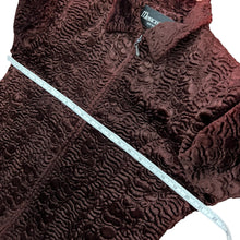 Load image into Gallery viewer, Vintage Brown Velvet Zip Blazer Jacket Size 12