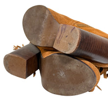 Load image into Gallery viewer, Jeffrey Campbell Fringe Suede Block Heel Ankle Boots