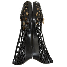 Load image into Gallery viewer, Y2K JuJu Black Jelly Cage Sandals UK/4 US/5.5