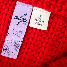Load image into Gallery viewer, Alya Red Cropped Pullover Knit Sweater Size Small
