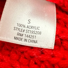 Load image into Gallery viewer, Alya Red Cropped Pullover Knit Sweater Size Small