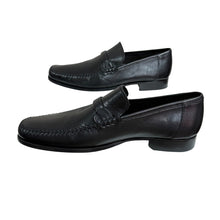 Load image into Gallery viewer, Vintage 90s Bruno Magli Black Leather Loafers Size 9.5