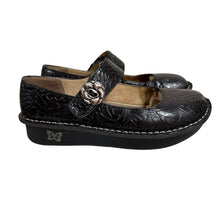 Load image into Gallery viewer, Alegria Black Floral Leather Mary Jane Size 39 US/9-9.5