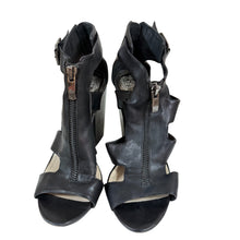Load image into Gallery viewer, Vince Camuto Black Peep Toe Block Heel Peep Toe Size 6.5