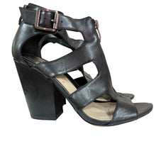 Load image into Gallery viewer, Vince Camuto Black Peep Toe Block Heel Peep Toe Size 6.5