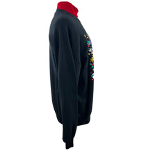Load image into Gallery viewer, Black Vintage Christmas Sweatshirt with Santa Size Large