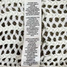 Load image into Gallery viewer, Chico's Open Knit V-Neck Sweater 3/4 Sleeve Size Large (Chico's Size 2) in Description