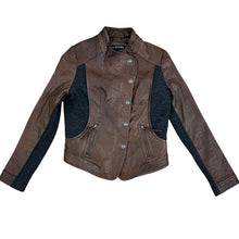 Load image into Gallery viewer, Via Spiga Brown Moto Jacket Size Medium