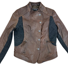 Load image into Gallery viewer, Via Spiga Brown Moto Jacket Size Medium