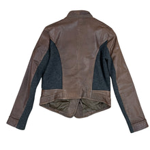 Load image into Gallery viewer, Via Spiga Brown Moto Jacket Size Medium