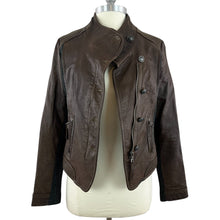 Load image into Gallery viewer, Via Spiga Brown Moto Jacket Size Medium