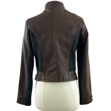 Load image into Gallery viewer, Via Spiga Brown Moto Jacket Size Medium