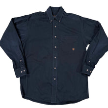 Load image into Gallery viewer, Ariat Button-Down Western Work Shirt – Black – Size S