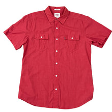 Load image into Gallery viewer, Levi's Red Standard Fit Short Sleeve Button-Up Shirt Size M