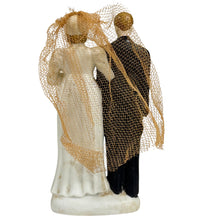 Load image into Gallery viewer, Vintage 40s 50s Bride & Groom Wedding Cake Topper
