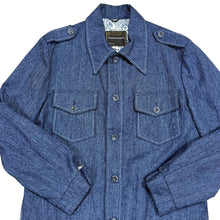 Load image into Gallery viewer, Vintage 70s Dagger Collar Towncraft Denim Workwear Shirt Jacket size 42