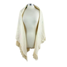 Load image into Gallery viewer, Vintage Canary Island Embroidered Wool Floral Blanket 51x55"