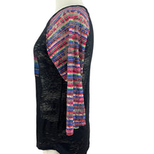 Load image into Gallery viewer, Southern Grace Black 3/4 Sleeve Tee With Cross Size Medium