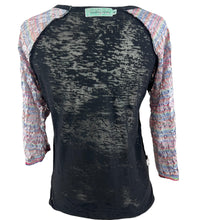 Load image into Gallery viewer, Southern Grace Black 3/4 Sleeve Tee With Cross Size Medium