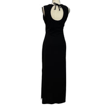 Load image into Gallery viewer, 90's Square Neck Scoop Back Long Black Dress Size Medium
