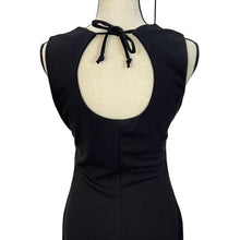 Load image into Gallery viewer, 90's Square Neck Scoop Back Long Black Dress Size Medium